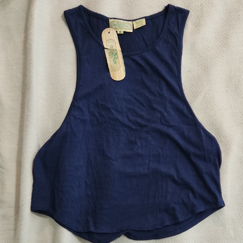 Vintage 1980s French Connection Dark Blue Muscle Tee